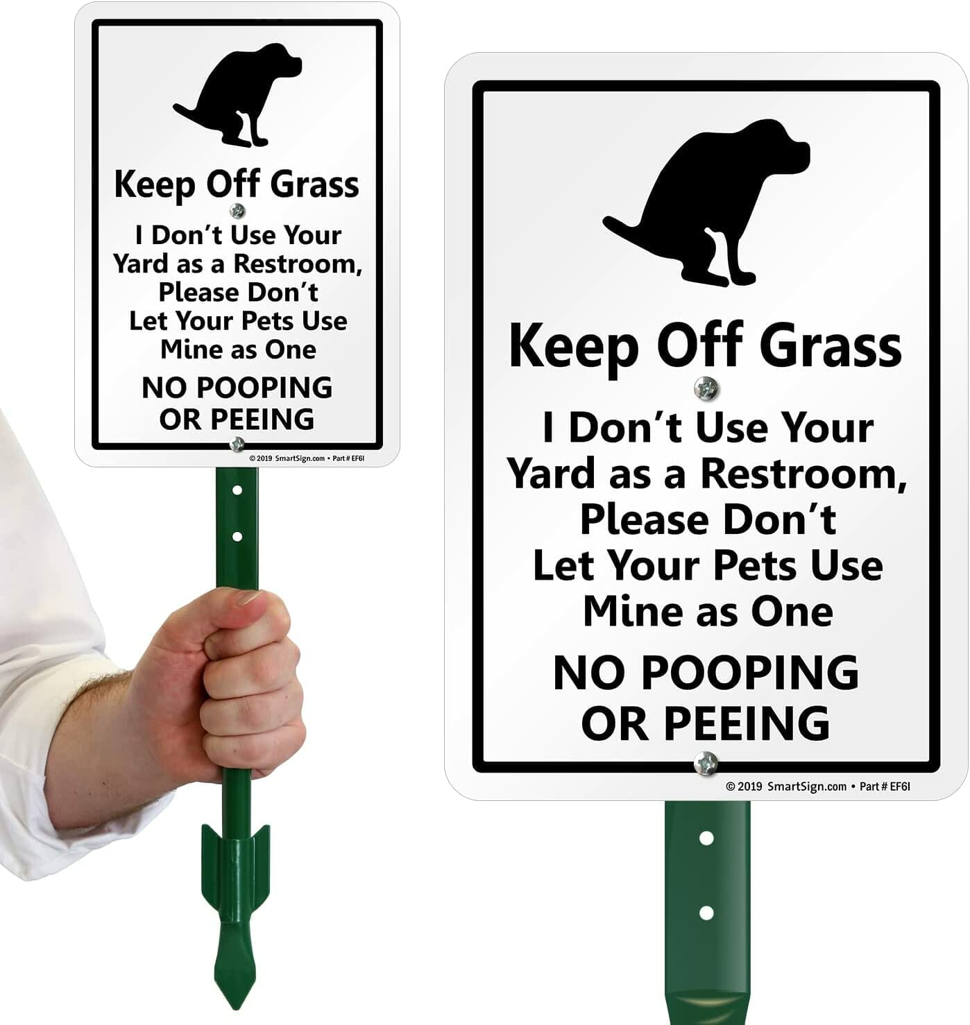 SmartSign "Keep Off Grass" Sign